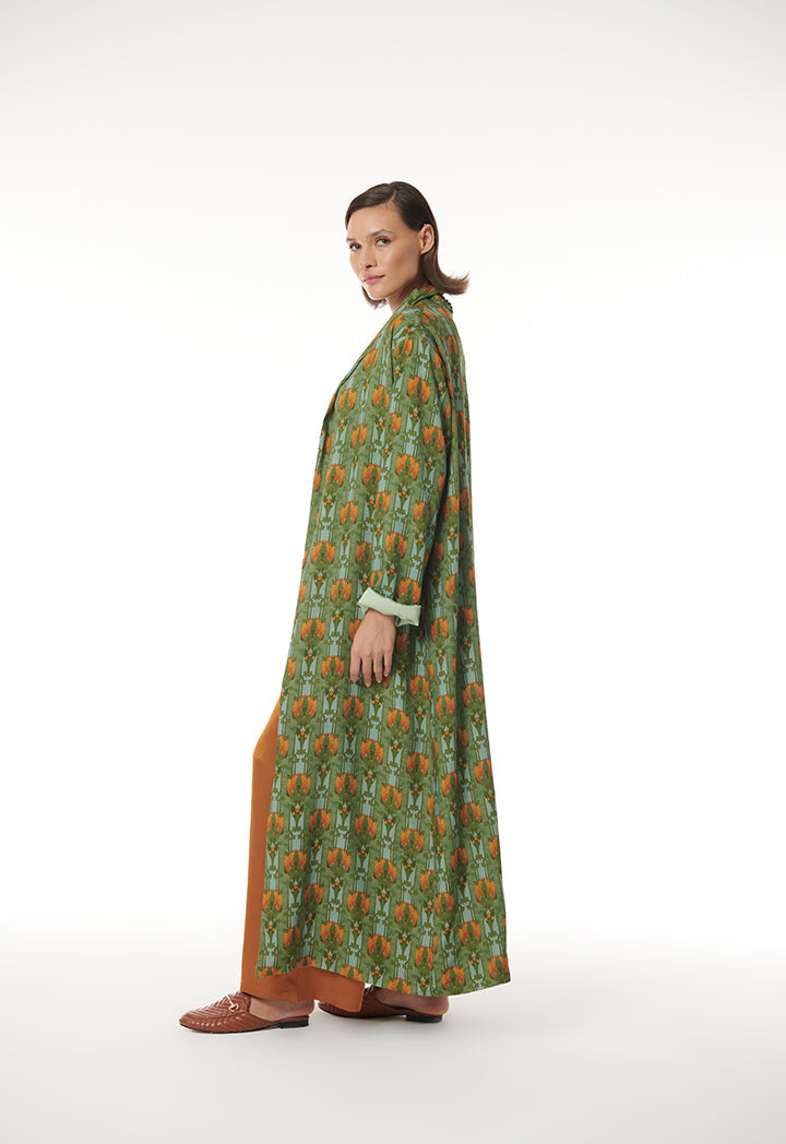 Choice Big Floral Printed Abaya Print