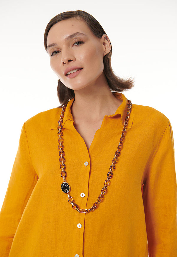 Choice Sleek Chain Necklace Brown