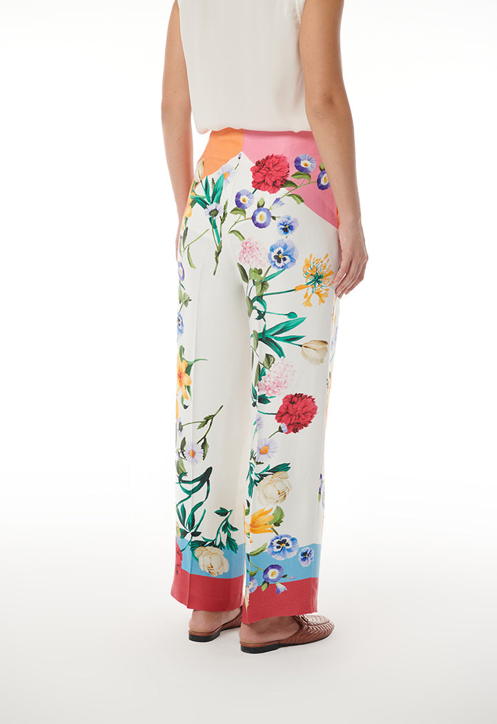 Choice Floral Multicolored Printed Straight Pants Multicolor