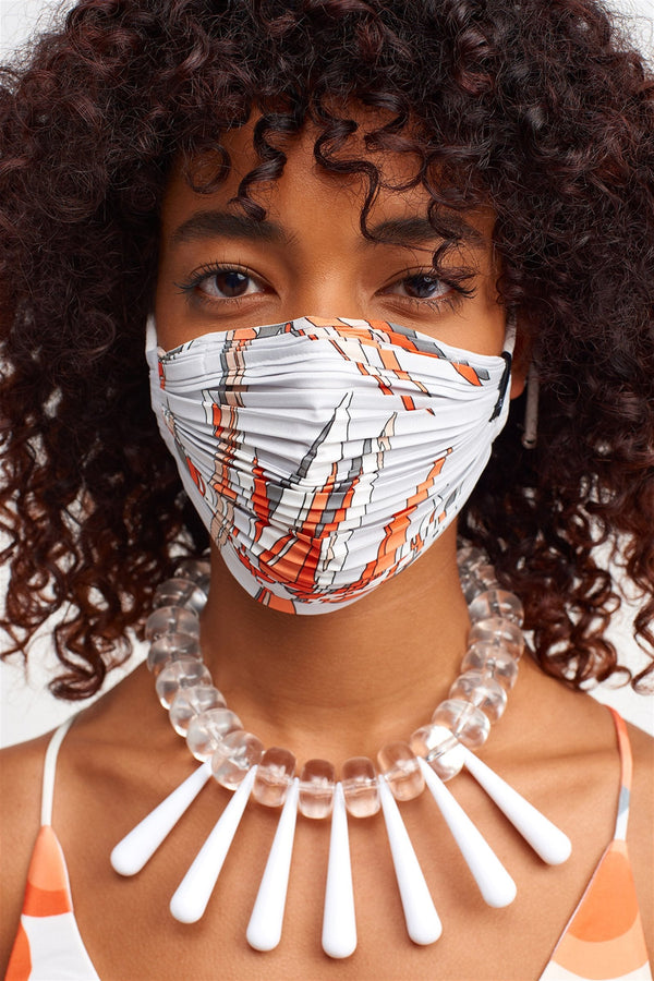 Nu Printed Pleated Face Mask Multicolor