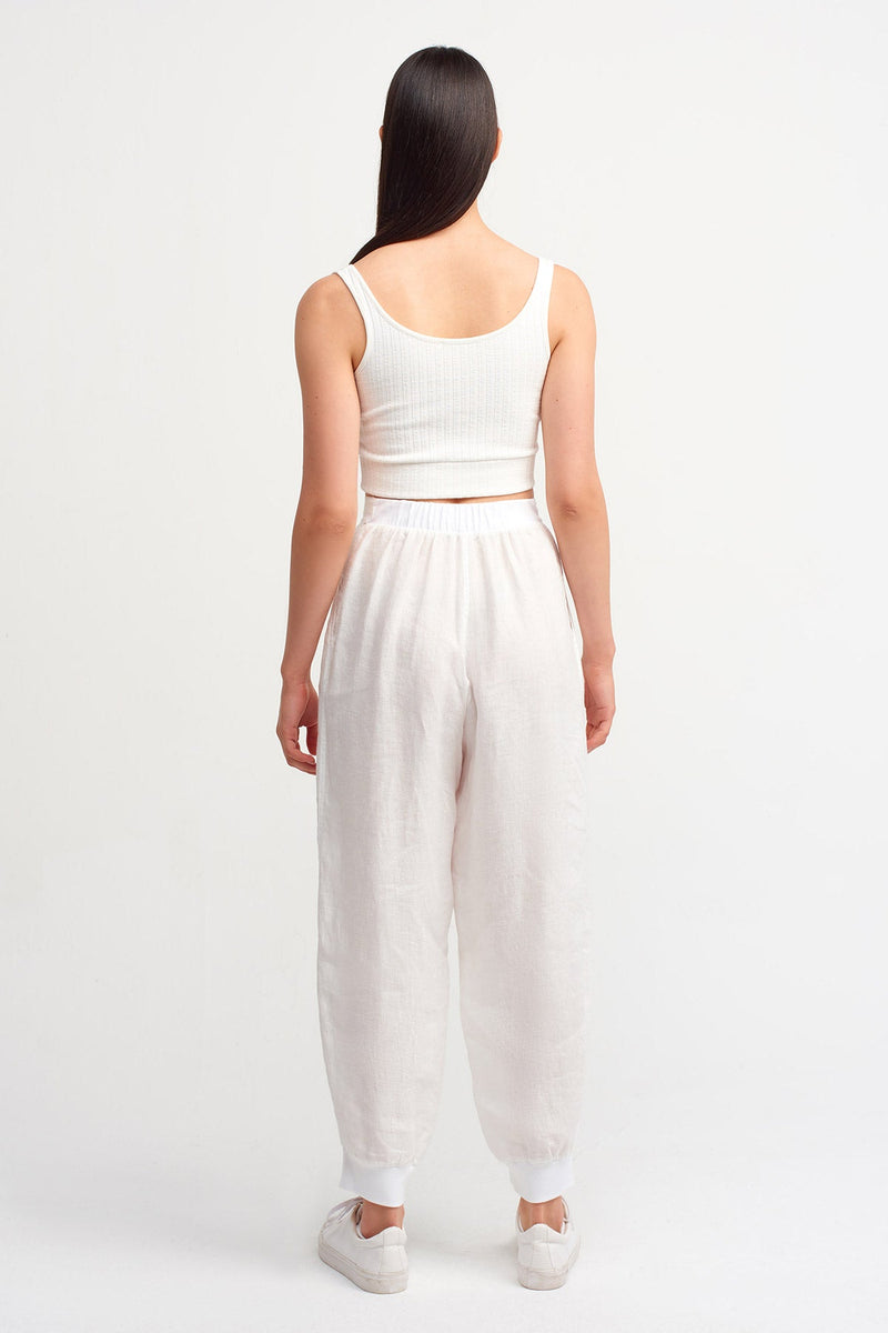 Nu High Waist Slouchy Trouser Off White