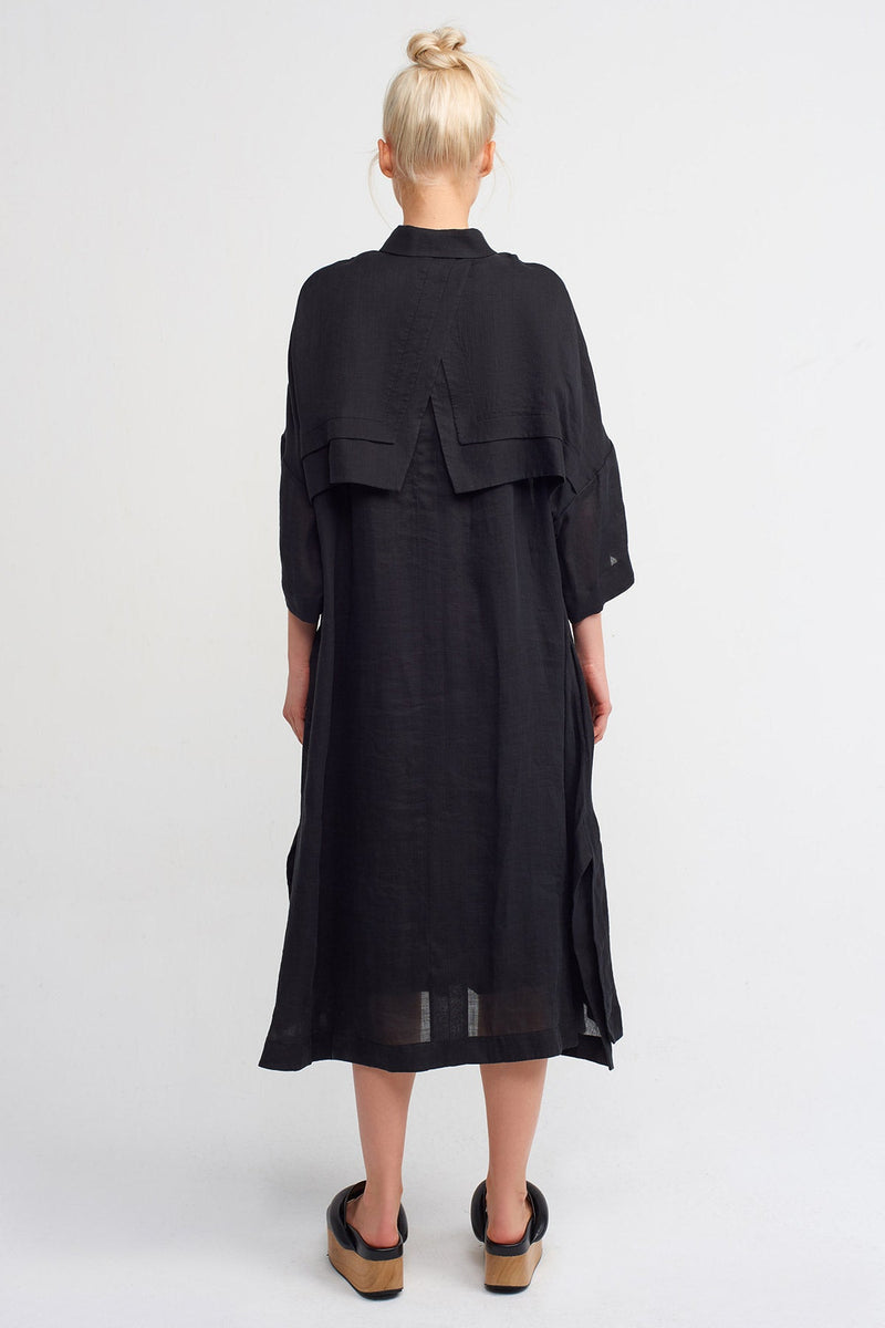 Nu Ovesized Shirt Dress Black