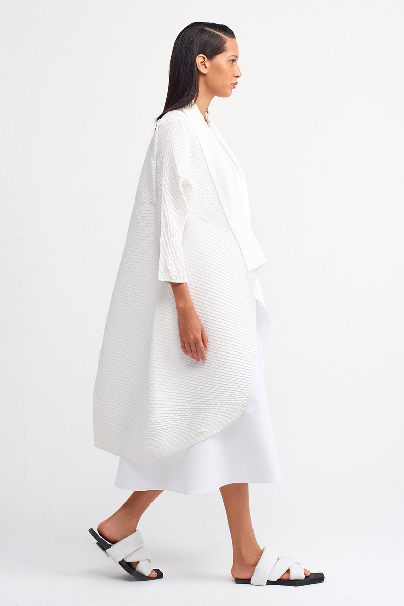 Nu Pleated Midi Outerwear Off White