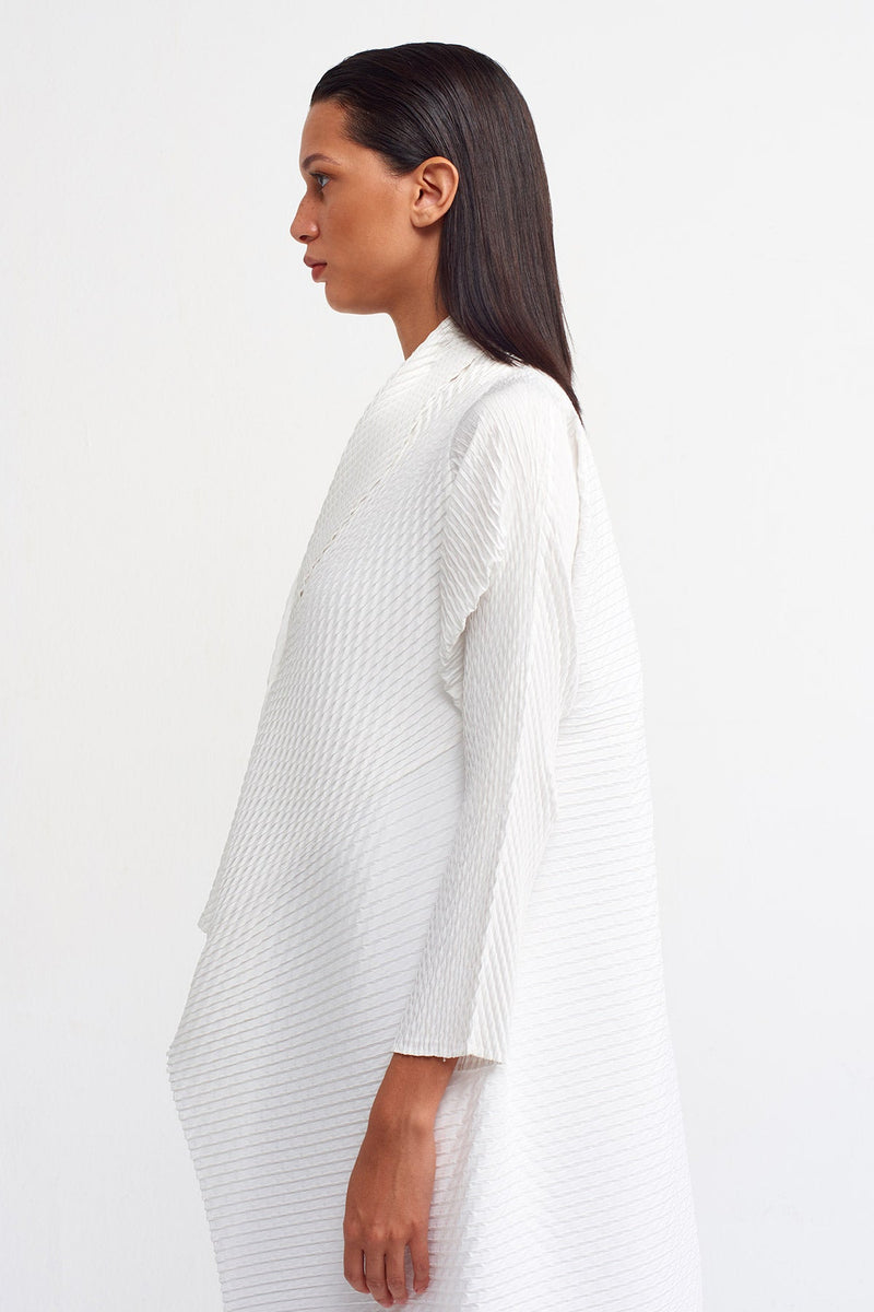 Nu Pleated Midi Outerwear Off White