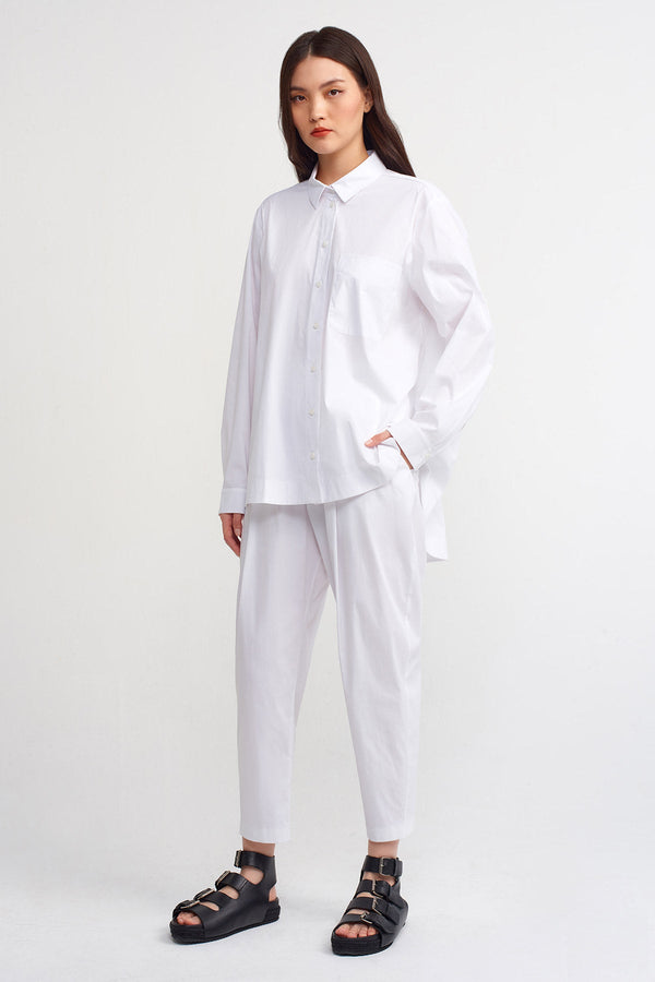 Nu Solid Long Sleeve Shirt Off White