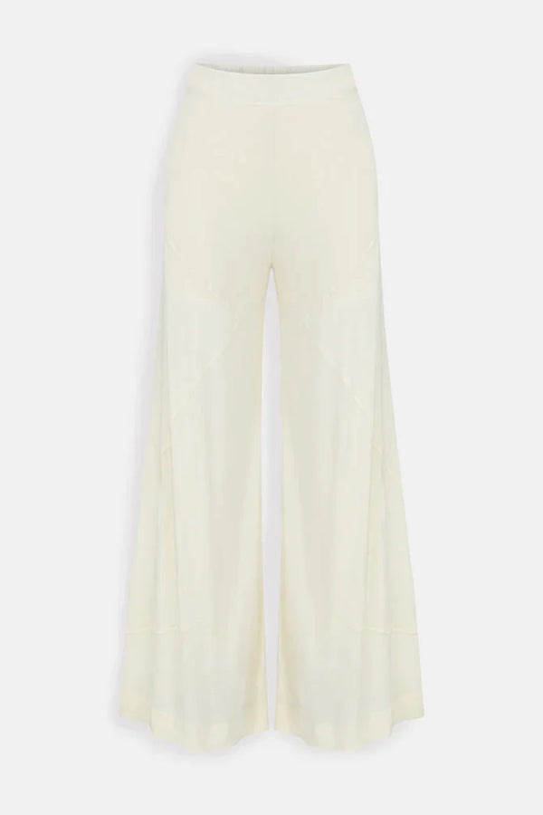 Nu Solid Wide Leg Trousers Natural