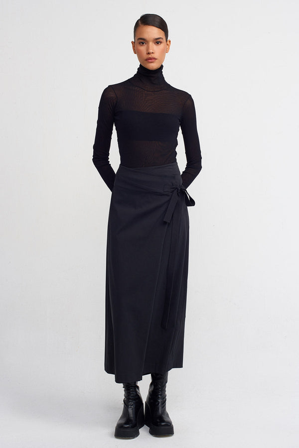 Nu Poplin Pareo Skirt Black