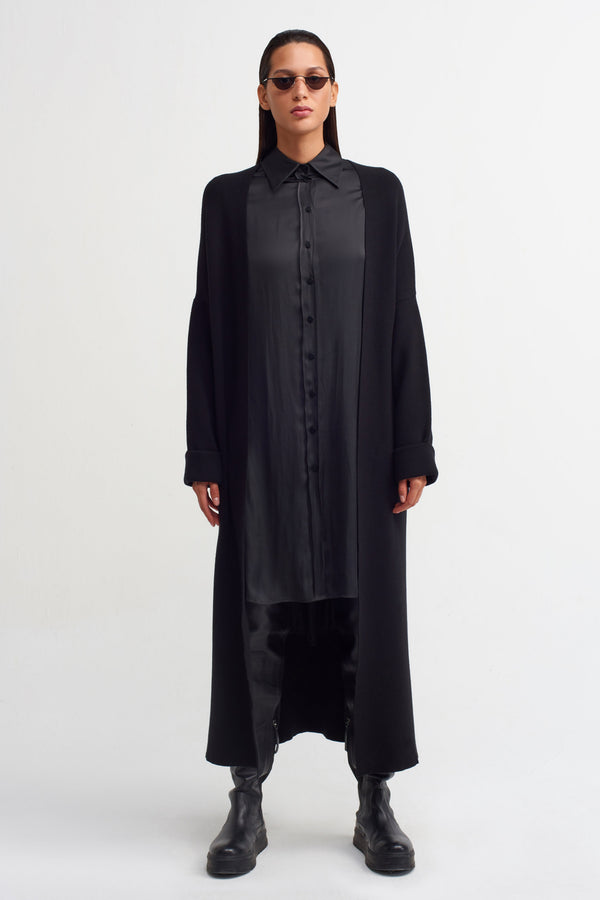 Nu Open-Front Outerwear Black